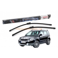 Комплект дворников на Skoda Yeti (5L) 2009-2013 — Bosch AeroTwin